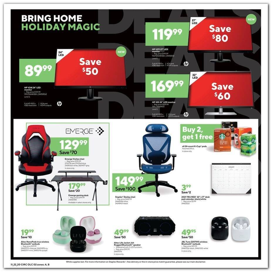 Staples 2020 Black Friday Ad Page 2