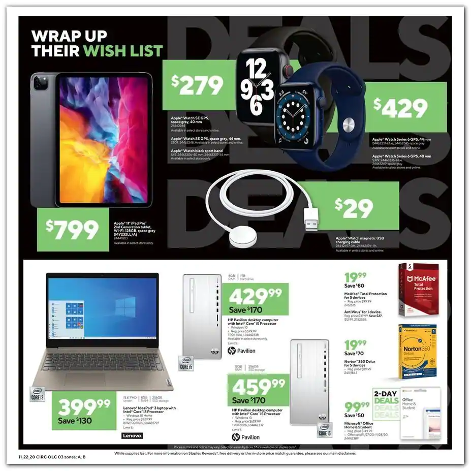 Staples 2020 Black Friday Ad Page 3