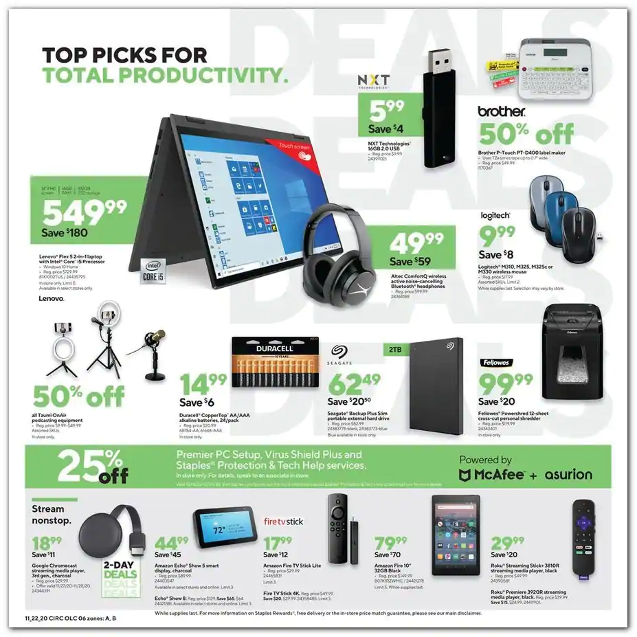 Staples 2020 Black Friday Ad Page 6
