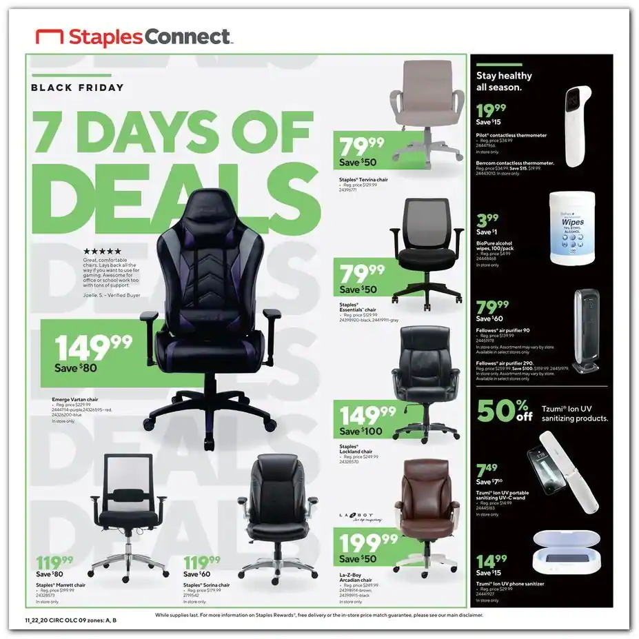 Staples 2020 Black Friday Ad Page 9