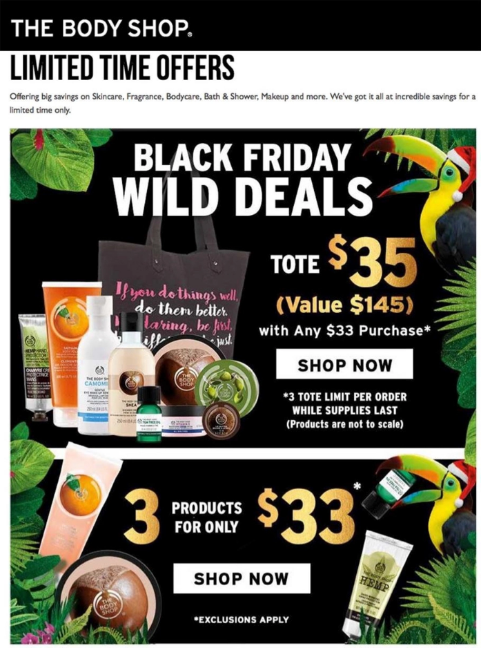 The Body Shop 2020 Black Friday Ad Page 1