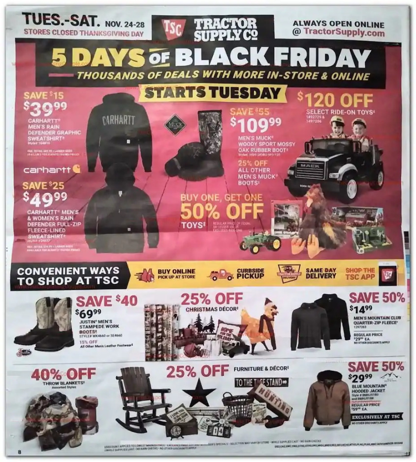 Tractor Supply Co 2020 Black Friday Ad Page 1