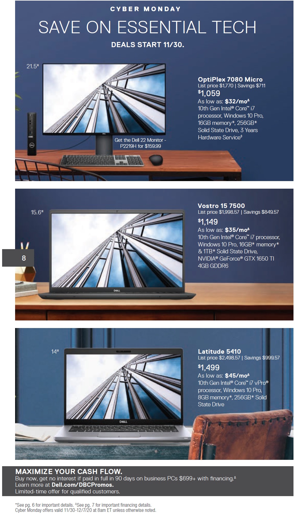 Dell Home Office 2020 Cyber Monday Ad