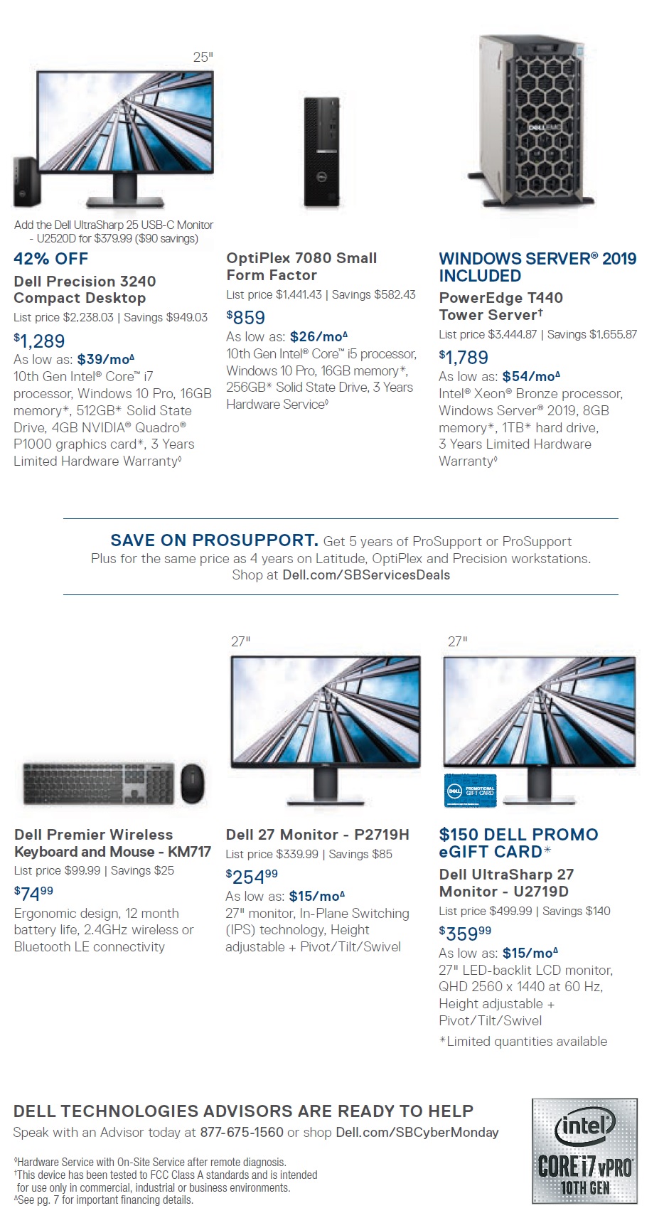 Dell Home Office 2020 Cyber Monday Ad