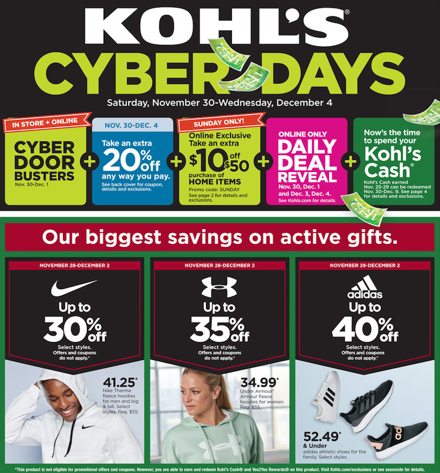 Kohl's 2019 Cyber Monday Ad