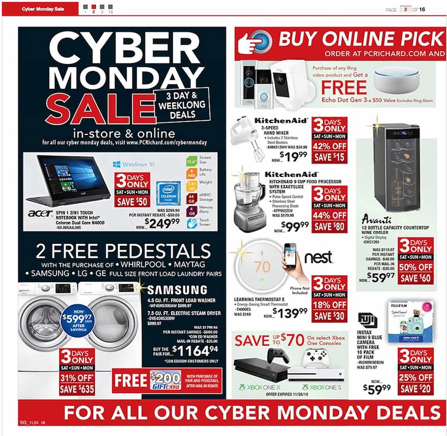 PC Richard & Son 2018 Cyber Monday Ad
