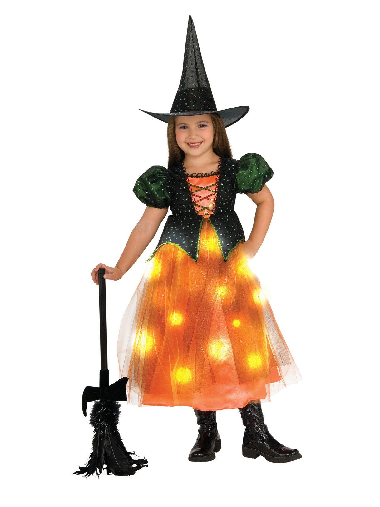 Girls Light Up Twinkle Witch Costume
