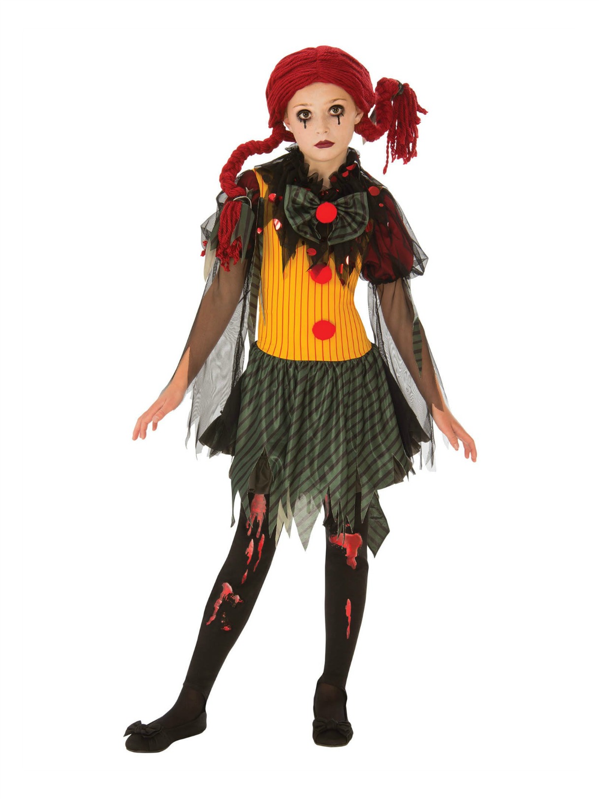 Zombie Clown Girls Costume