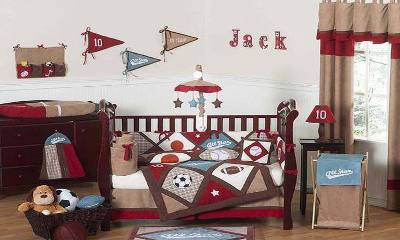 Sweet Jojo Designs All Star Sports Collection 9pc Crib Bedding Set