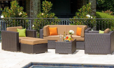 Lakeview Outdoor Designs Avery Island 4-Person Resin Wicker Patio Sectional Seating Set