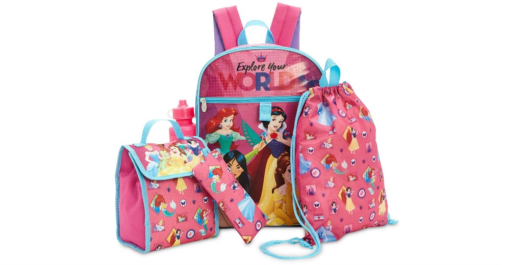 Disney Princesses 5-Pc. Backpack & Accessories Set