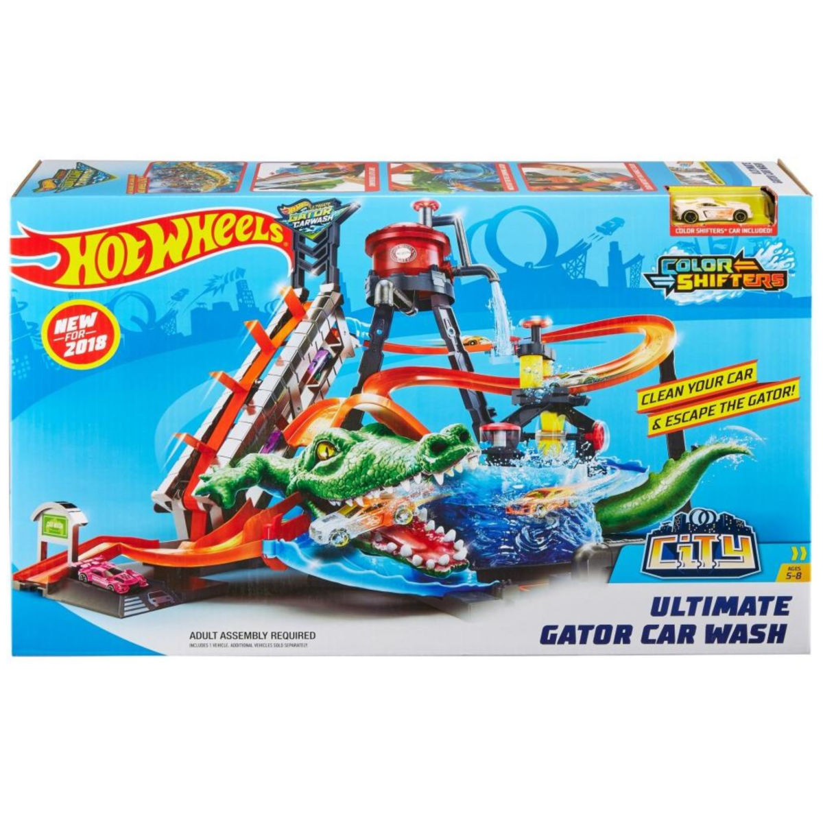 Hot Wheels Ultimate Gator Car Wash Playset