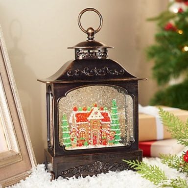 Valerie Parr Hill Collection Illuminated Glitter Holiday Scene Lantern ...