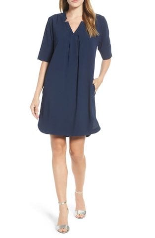 Bobeau Pleat Front Curved Hem Shirtdress $35.40 (40% off ...