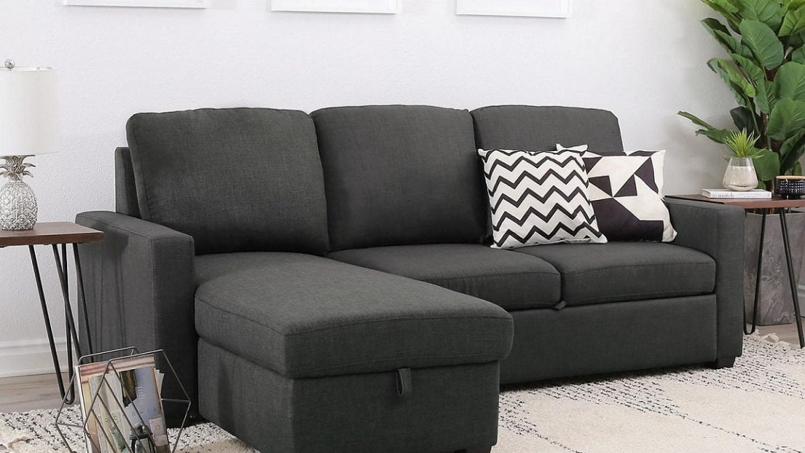 abbyson living thompson storage sofa bed sectional