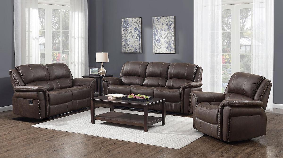 home meridian leather motion sofa