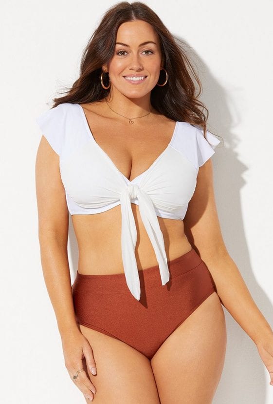 underwire tie front bikini