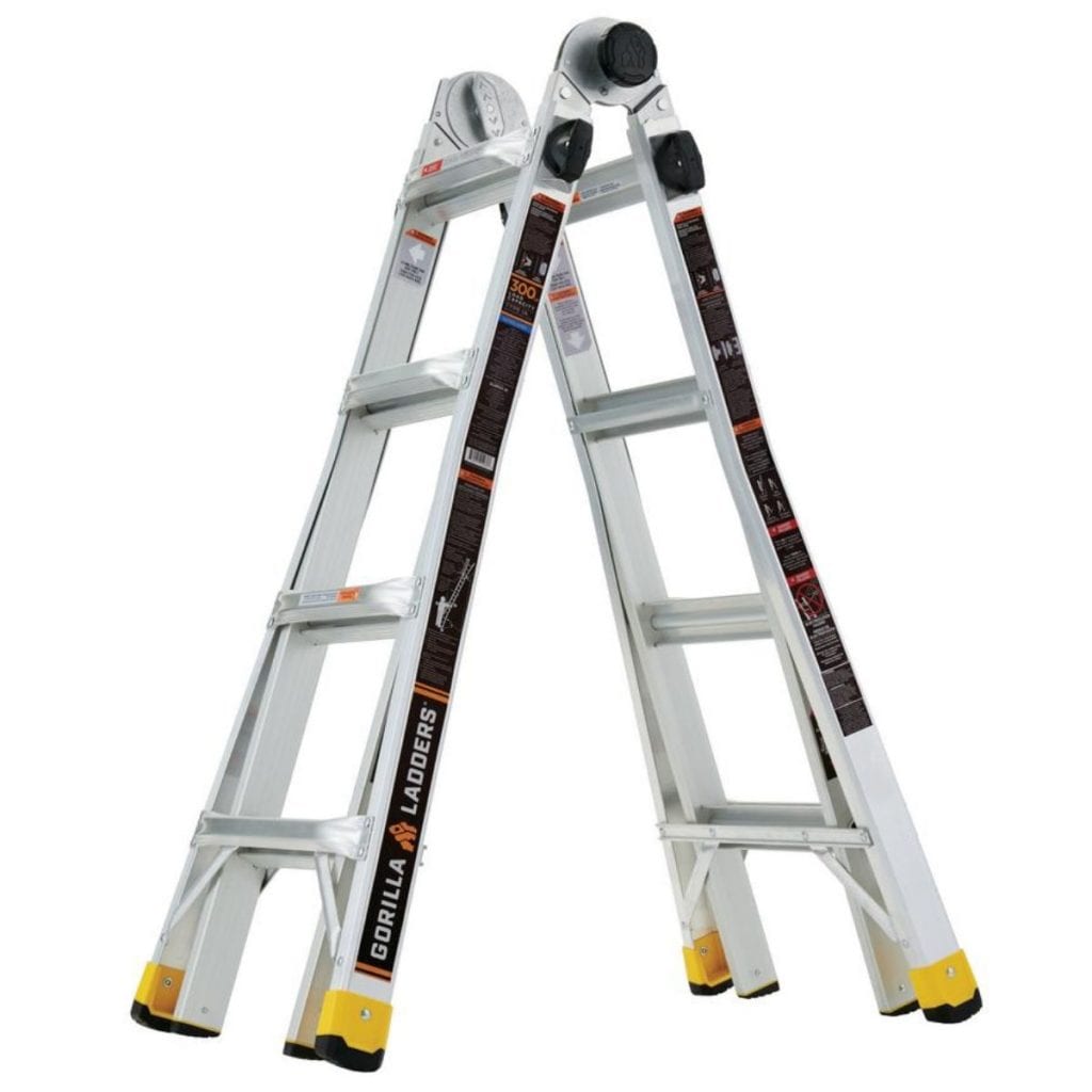 Gorilla Ladders 18-Foot Reach MPX Aluminum Multi-Position Ladder 