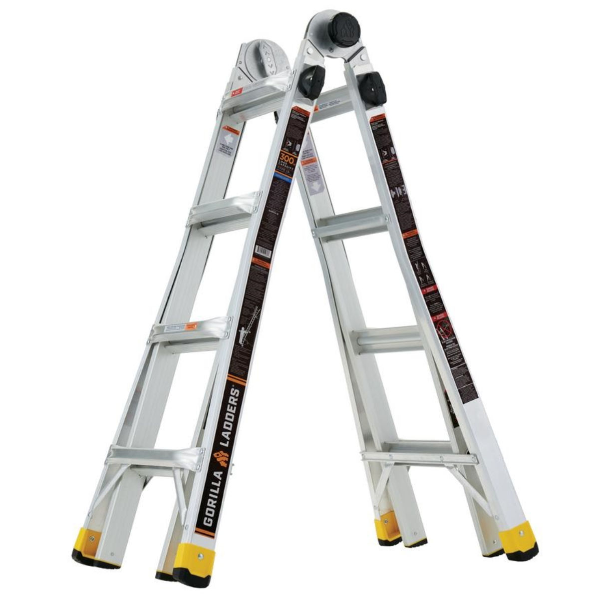 Gorilla Ladders GLMPXA-18 18 ft. Reach MPX Aluminum Multi-Position Ladder