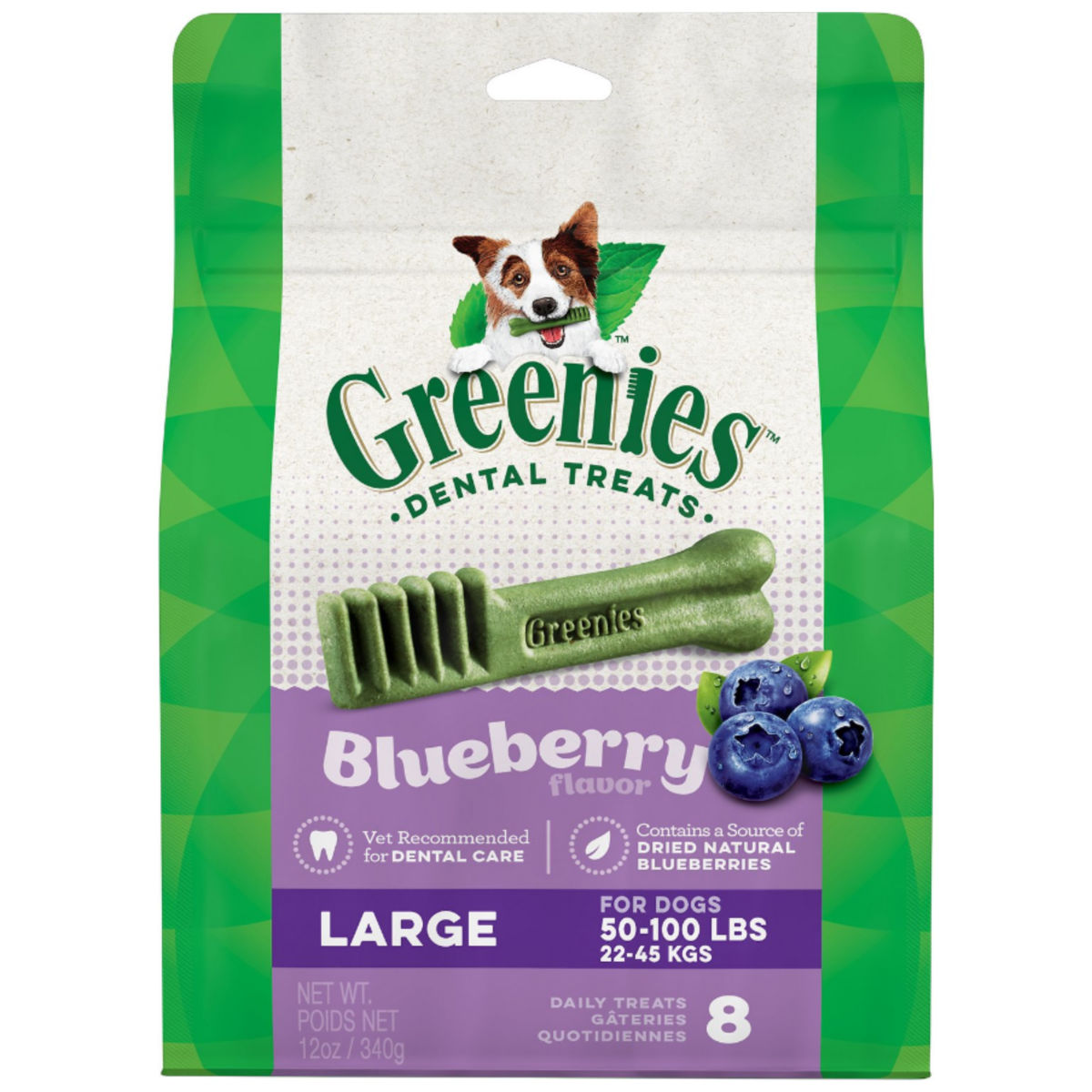 Greenies Bursting Blueberry Large Dental Dog Treats