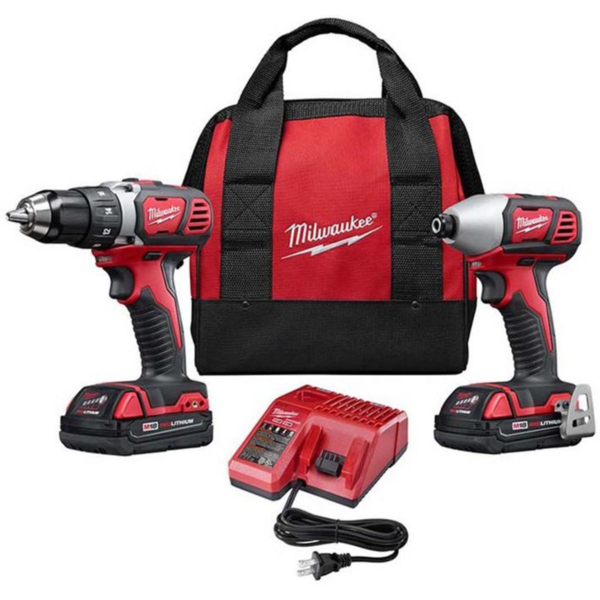 Milwaukee 2691-22-48-11-1820 M18 18-Volt Lithium-Ion Cordless Drill Driver Impact Driver Combo Kit