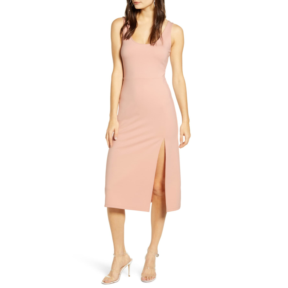 Leith Scoop Neck Midi Dress