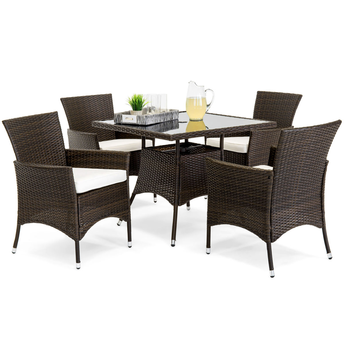 Best Choice Product 5-Piece Outdoor Wicker Patio Dining Set