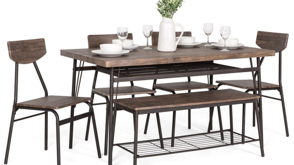 Mainstays 5-Piece Wood & Metal Dining Room Set