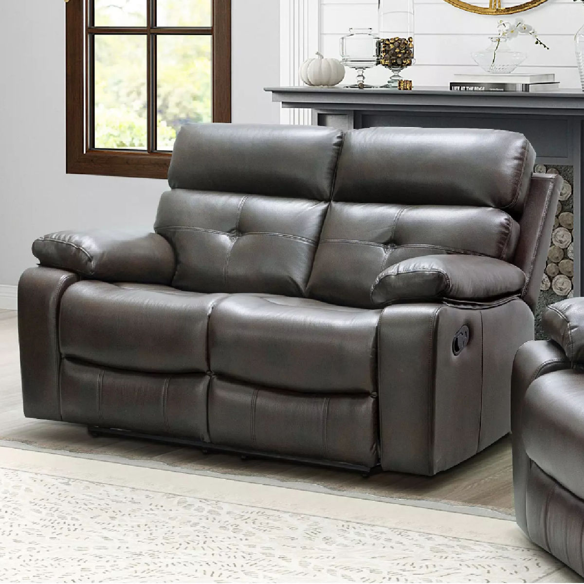 Abbyson Living Augusta 3-Piece Reclining Sofa, Loveseat and Chair Set