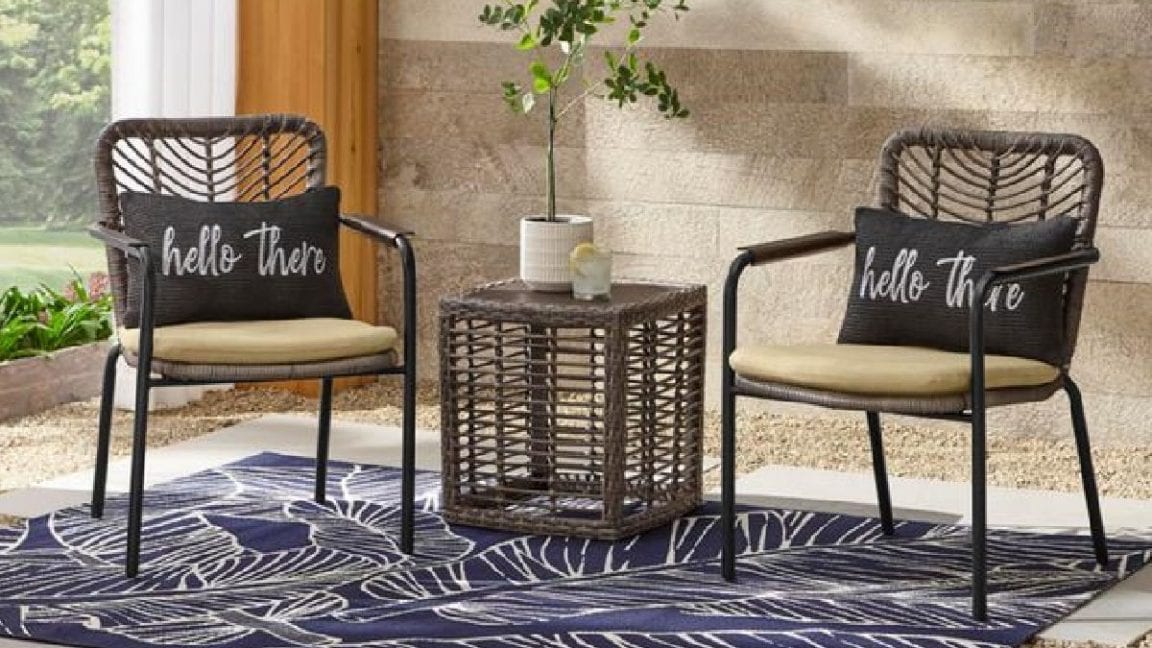 Hampton Bay Florence 3pc Wicker Outdoor Bistro Set $199.50 (50% off