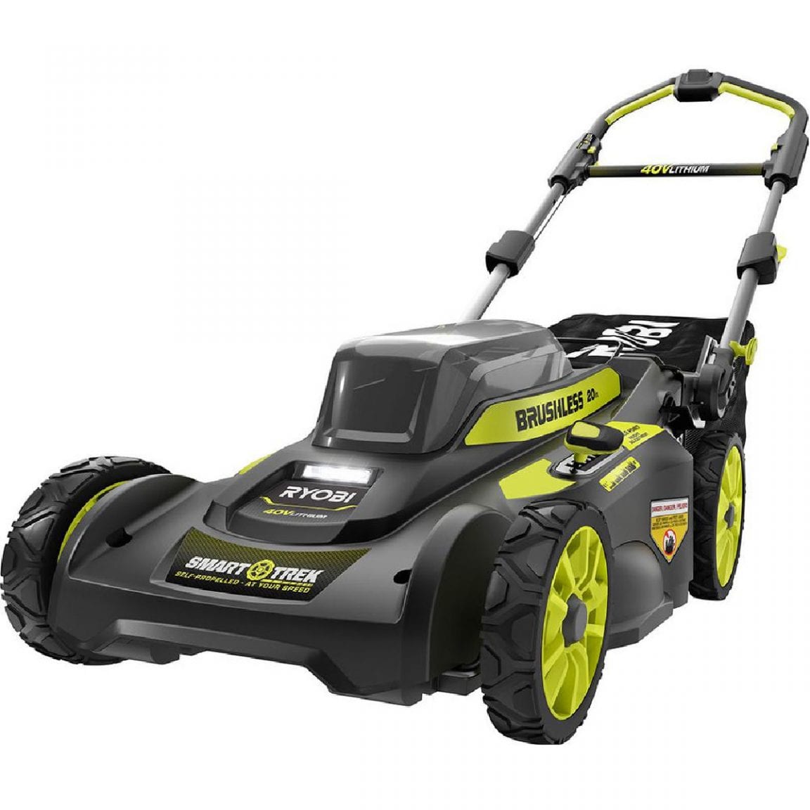 Ryobi Ry40lm30 20 Inch 40v Smart Trek Self Propelled Lawn Mower 349