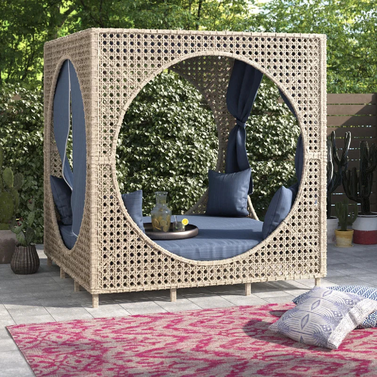 Bungalow Rose Brennon Cube Patio Daybed