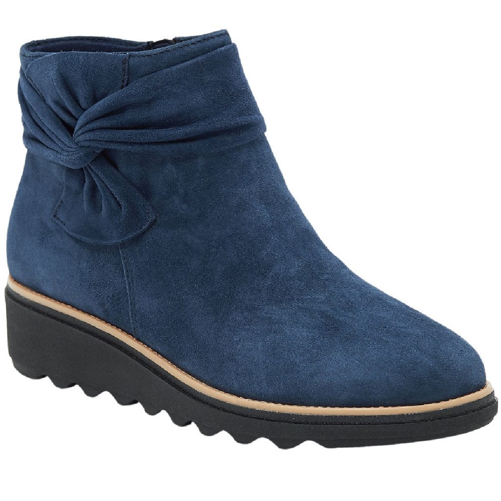 Clarks Collection Sharon Salon Suede Ankle Boots | Frugal Buzz