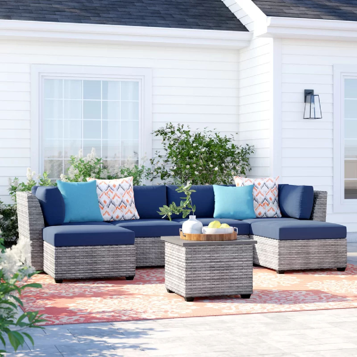 Sol 72 Outdoor Kenwick 7-Piece Patio Sectional Sofa Set