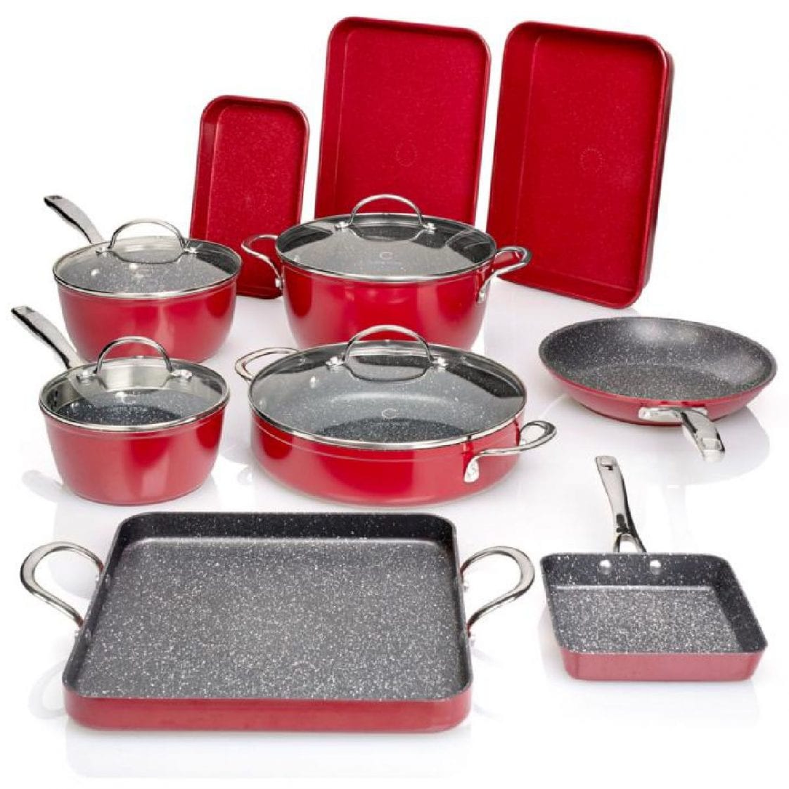 stoneware pots and pans set