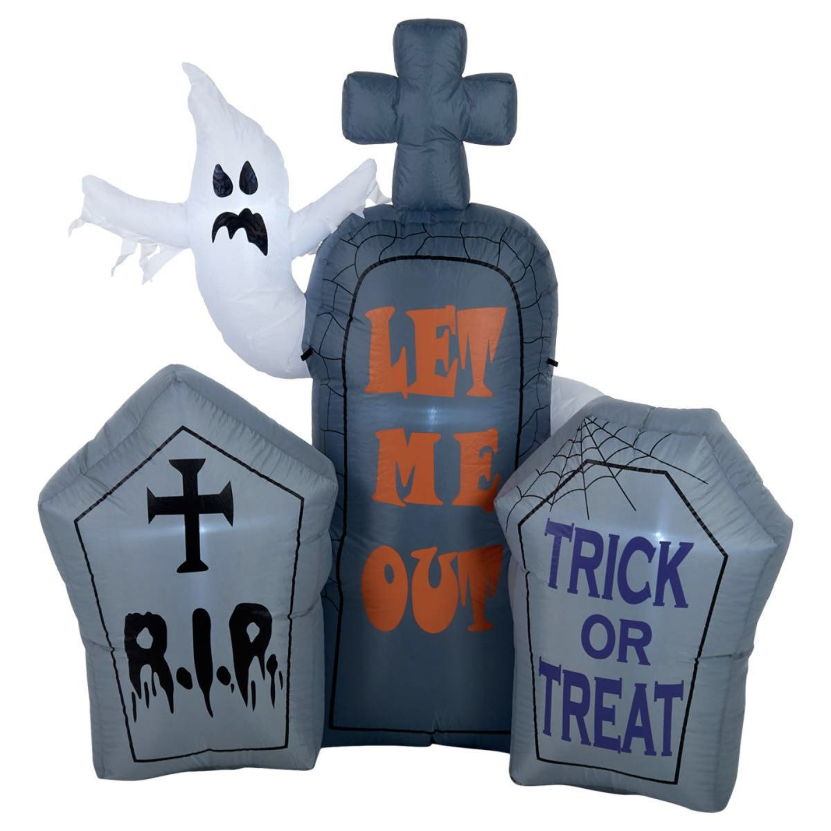 Inflatable Halloween Tombstones with Ghost