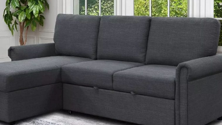 abbyson living hamilton storage sofa bed reversible sectional