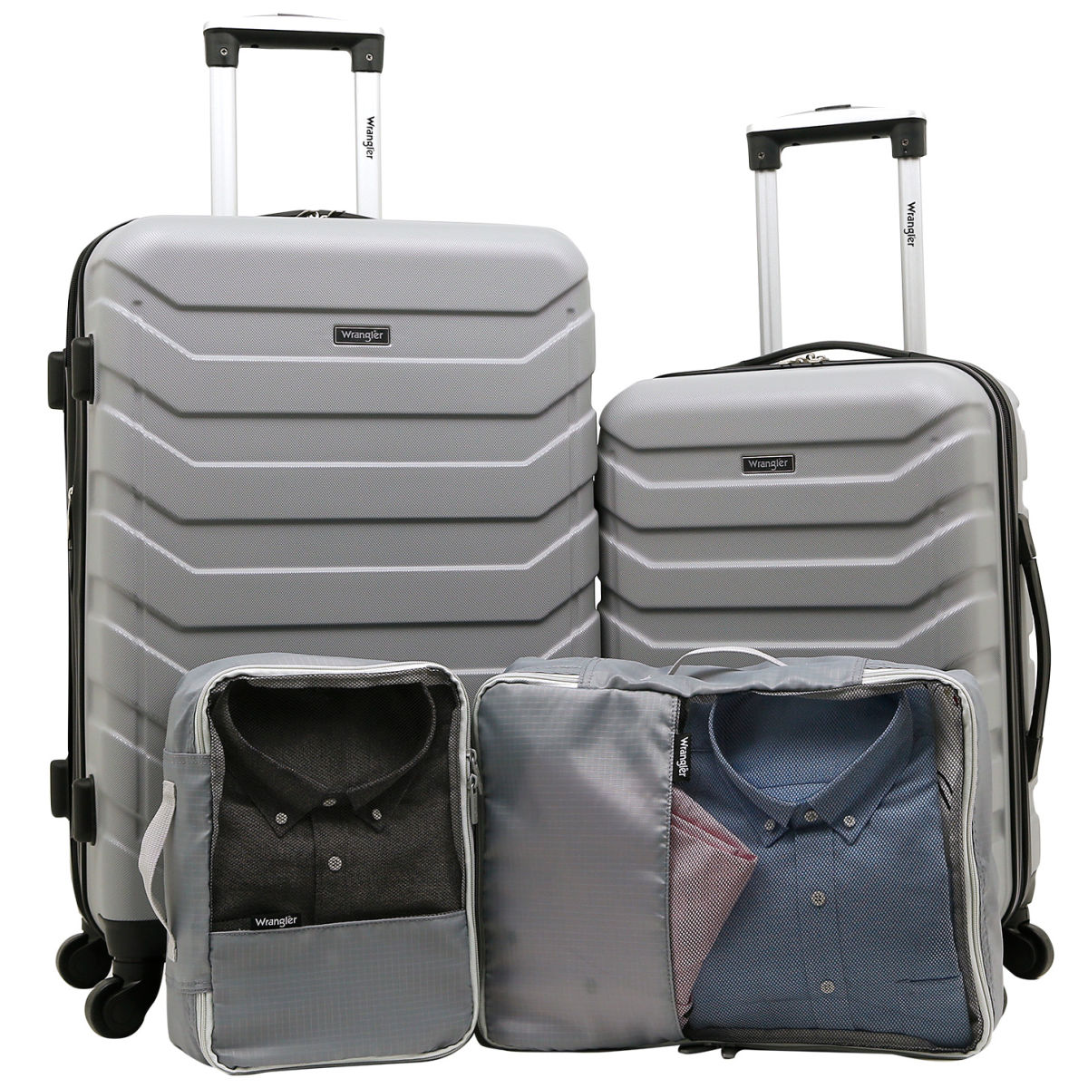 Wrangler 4-Piece Rolling Hardside Luggage Set