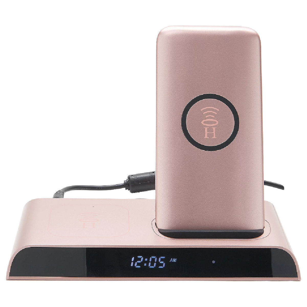 HALO Wireless Charging Dock with Portable Charger & Clock