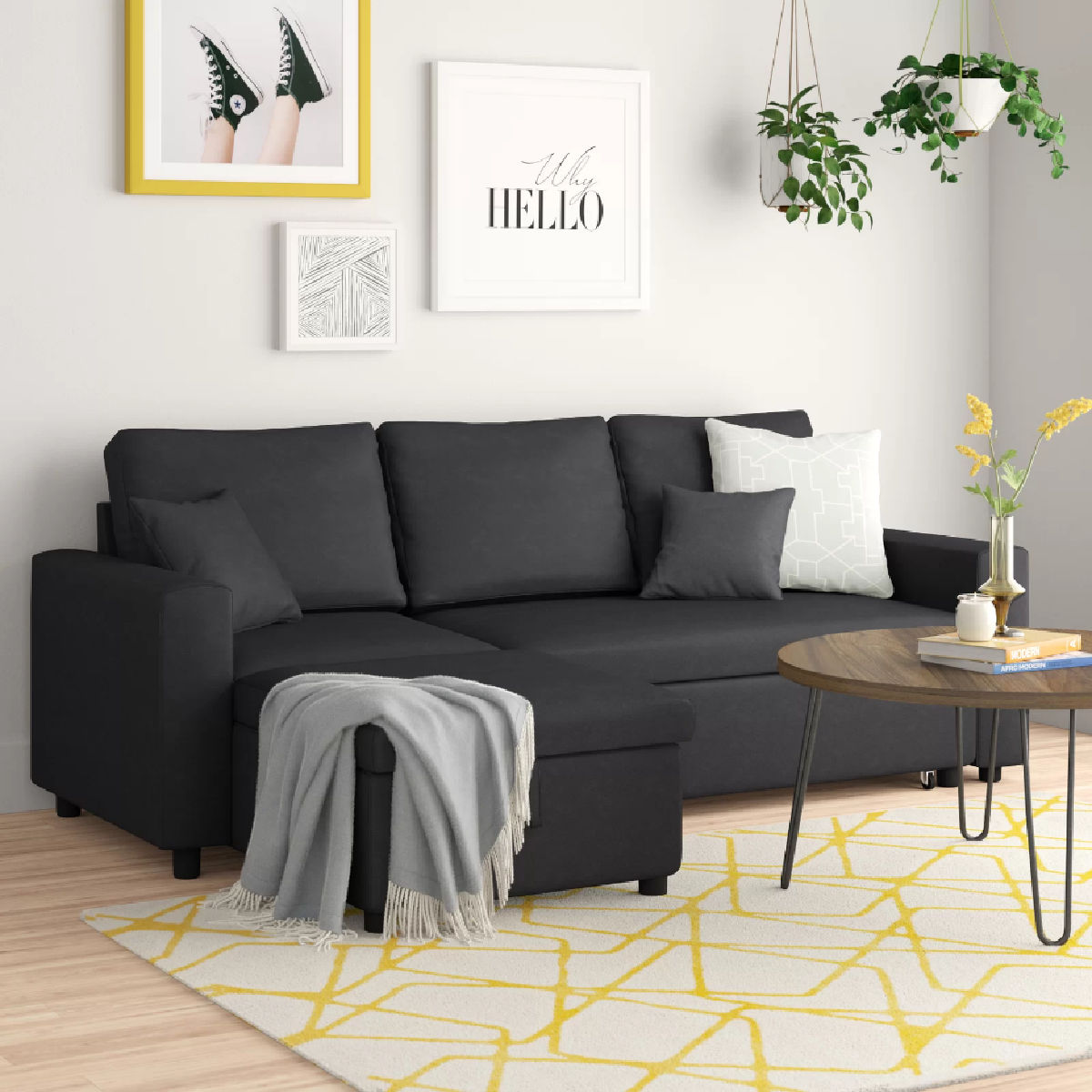 Zipcode Design Vernita Reversible Sleeper Sectional Sofa