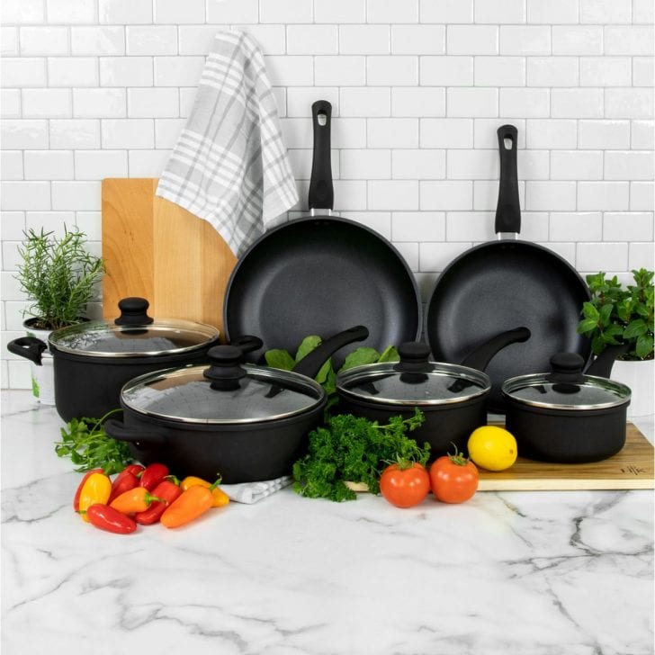 Hell’s Kitchen Nonstick 10pc Cookware Set | Frugal Buzz