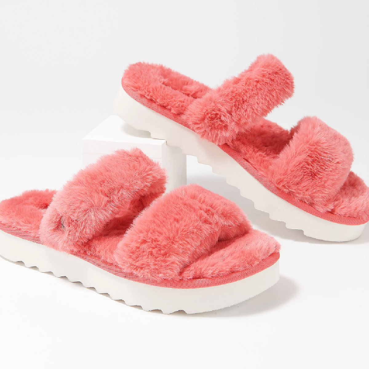 Koolaburra by UGG Fuzz On Faux-Fur Slide Sandals