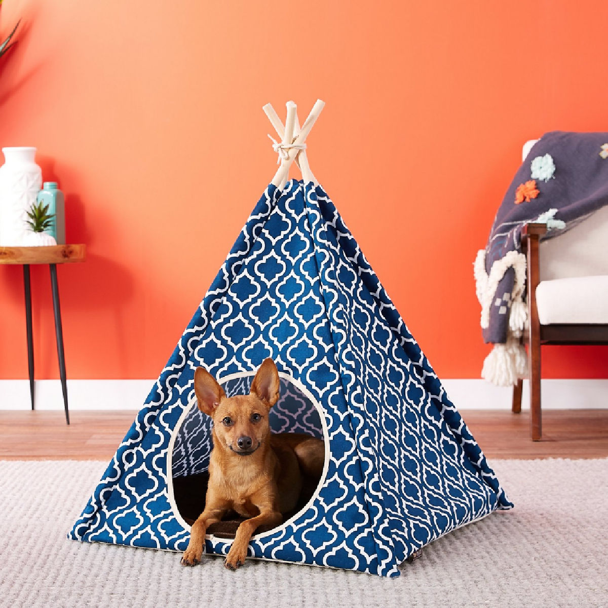 P.L.A.Y. Pet Lifestyle and You Teepee Tent Covered Cat & Dog Bed
