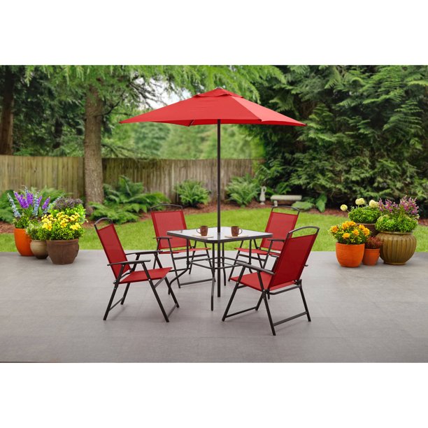 Mainstays Albany Lane 6 Piece Outdoor Patio Dining Set