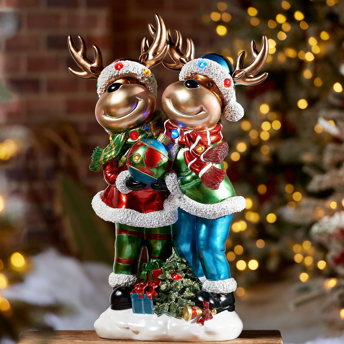 Kringle Express 22-Inch Christmas Hand-Painted Character Duos
