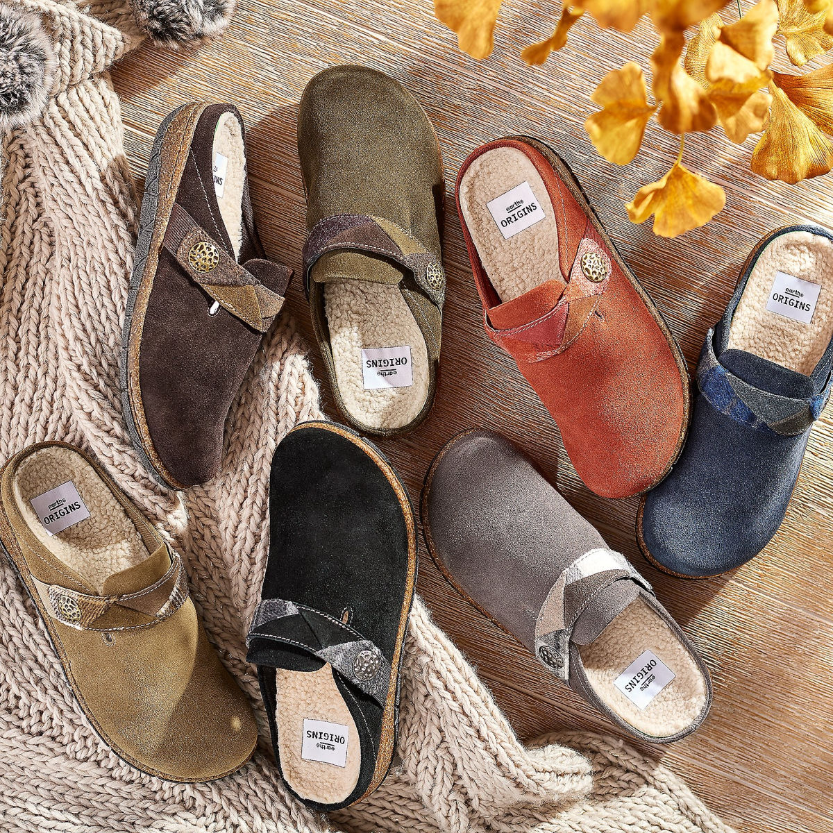 Earth Origins Eloise Warm-Lined Suede Clogs