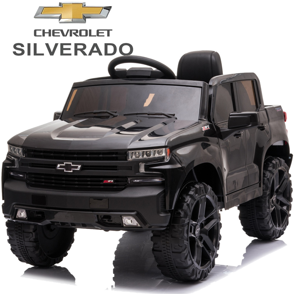 Chevrolet Silverado 12V Ride-On Truck (Black)
