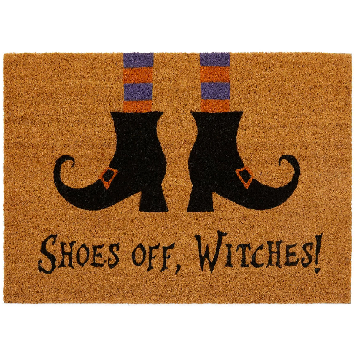 Elrene Shoes Off Witches Novelty Halloween Coir Door Mat