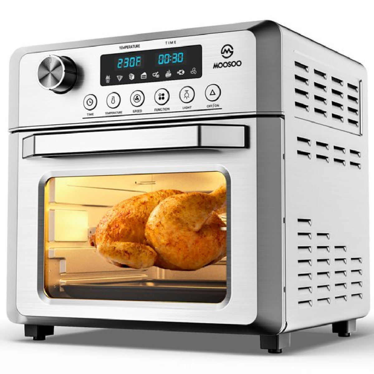 MOOSOO WA-MA80 19-Quart 8-in-1 Air Fryer Toaster Oven