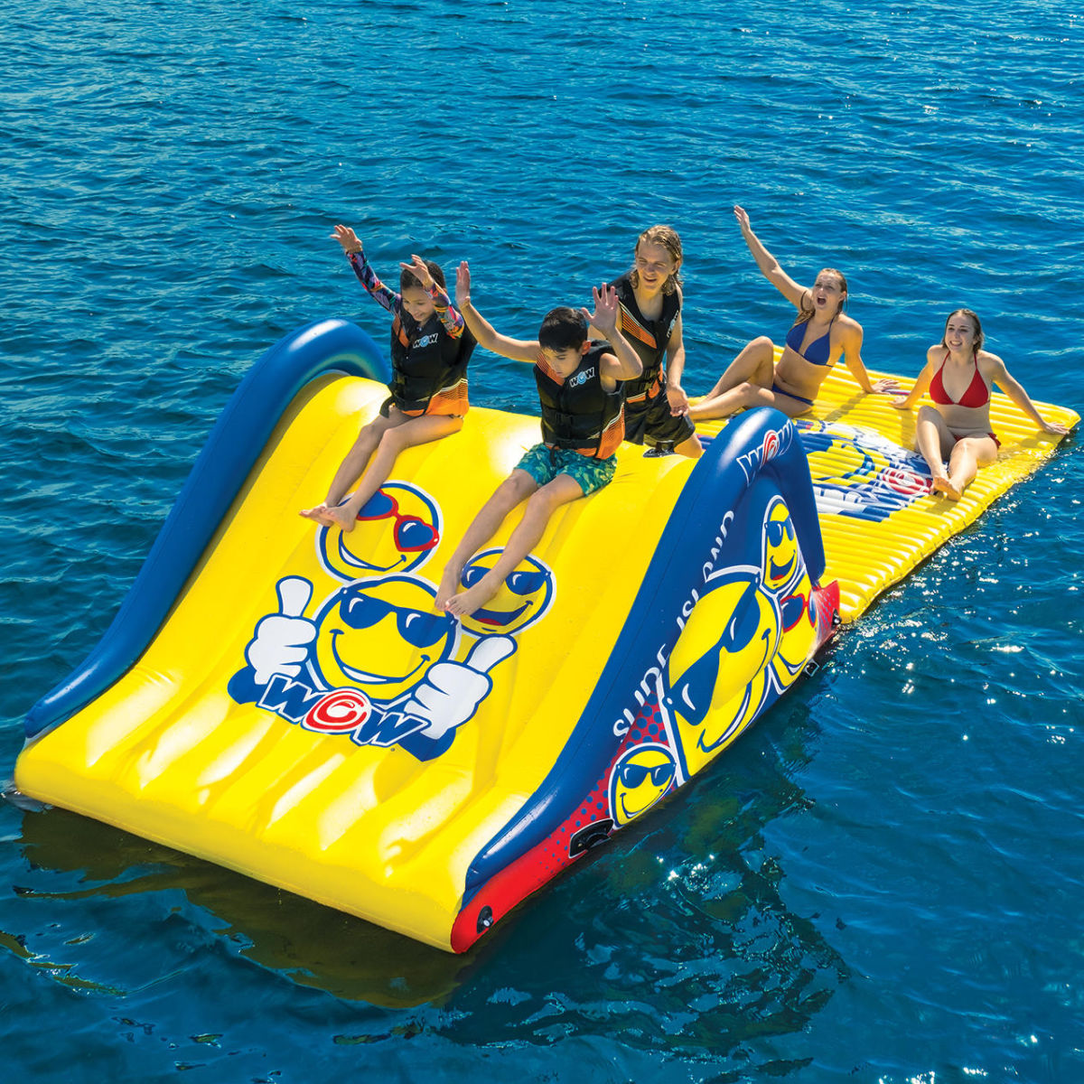 WOW Sports Floating Island Slide and Water Walkway Combo